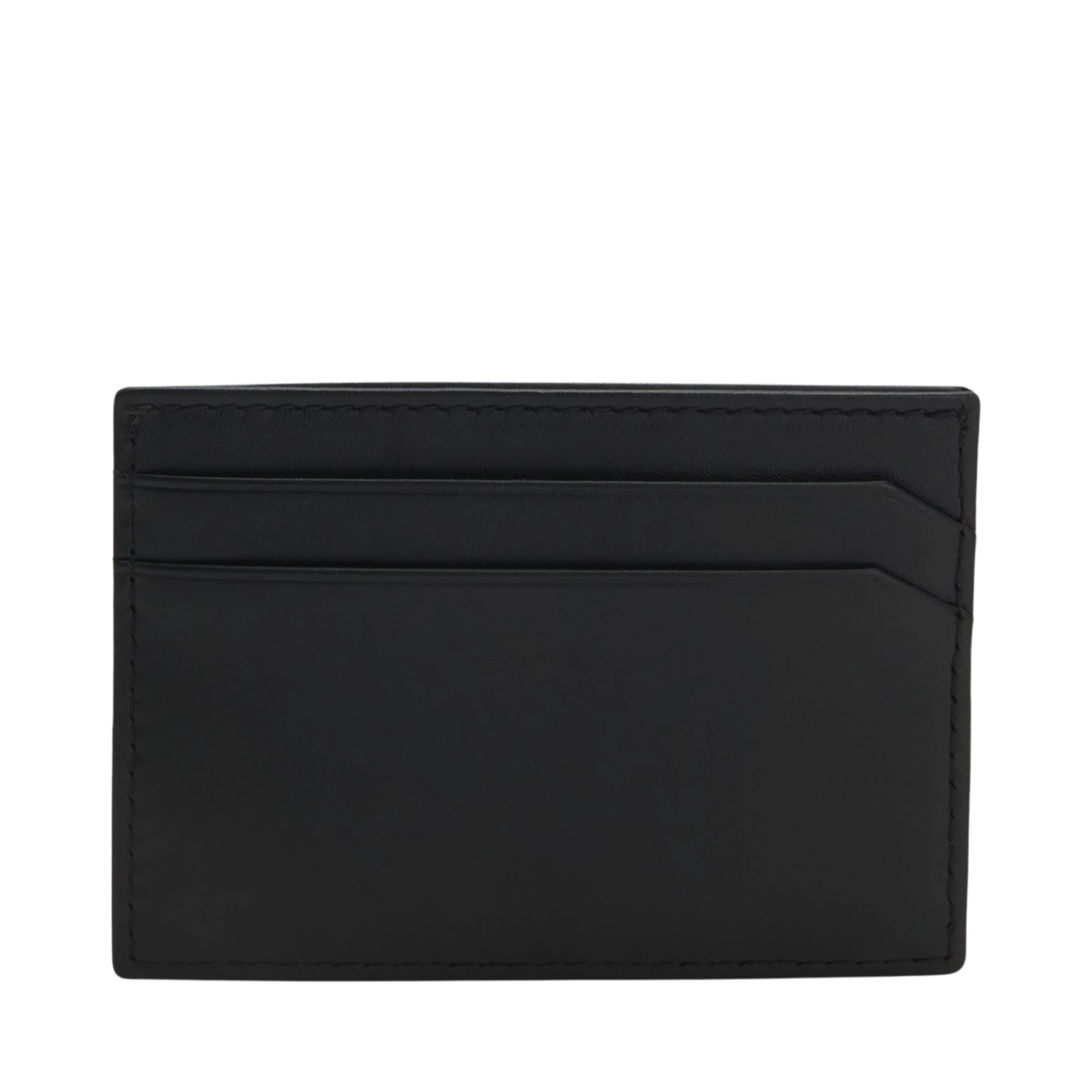 Tarjetero Hugo Leather Card Holder With Red-Foil Stacked Logo