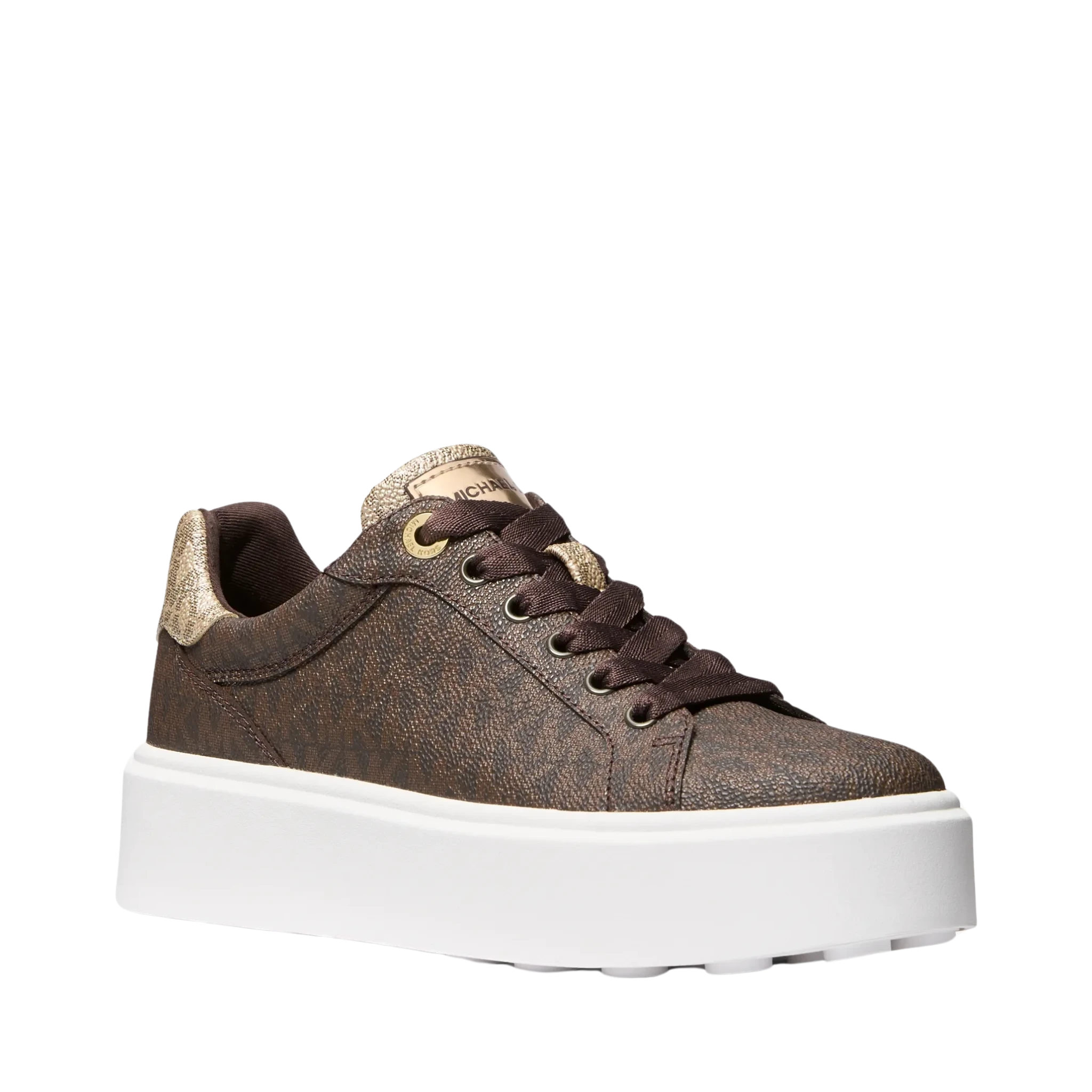 Tenis Michael Kors Romey Metallic Two-Tone Signature Logo Platform Sneaker