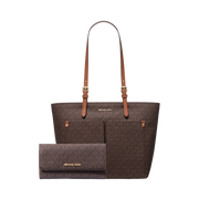 Set Michael Kors Jet Set Pocket and Signature Logo Trifold Wallet - Bolsa y Cartera