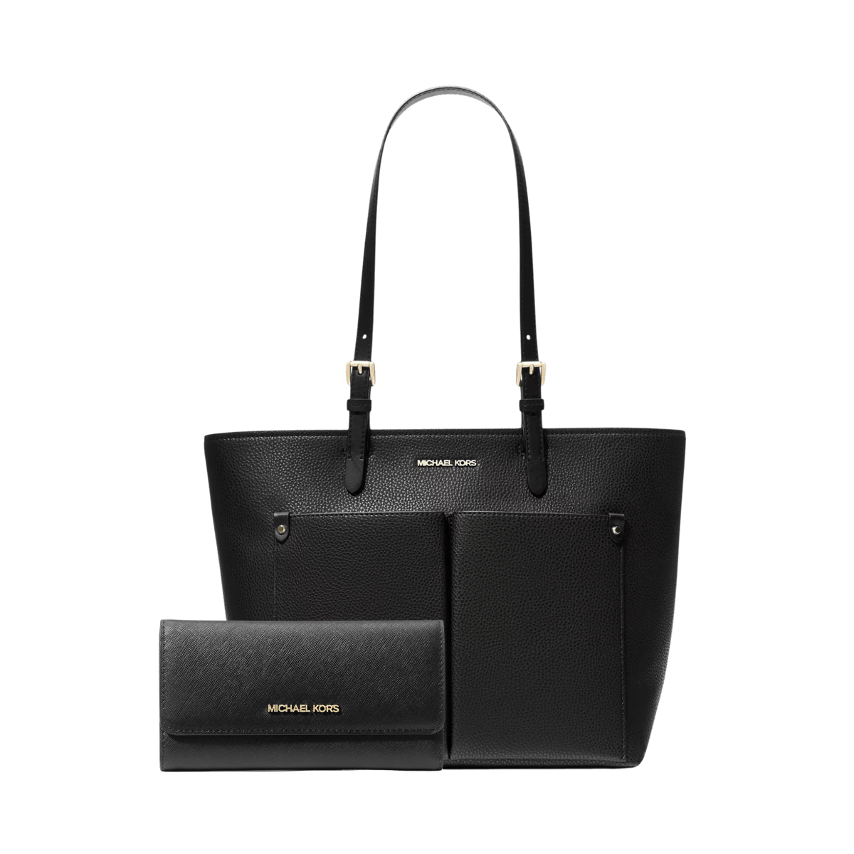 Set Michael Kors Jet Set Pocket and Trifold Leather Wallet - Bolsa y Cartera