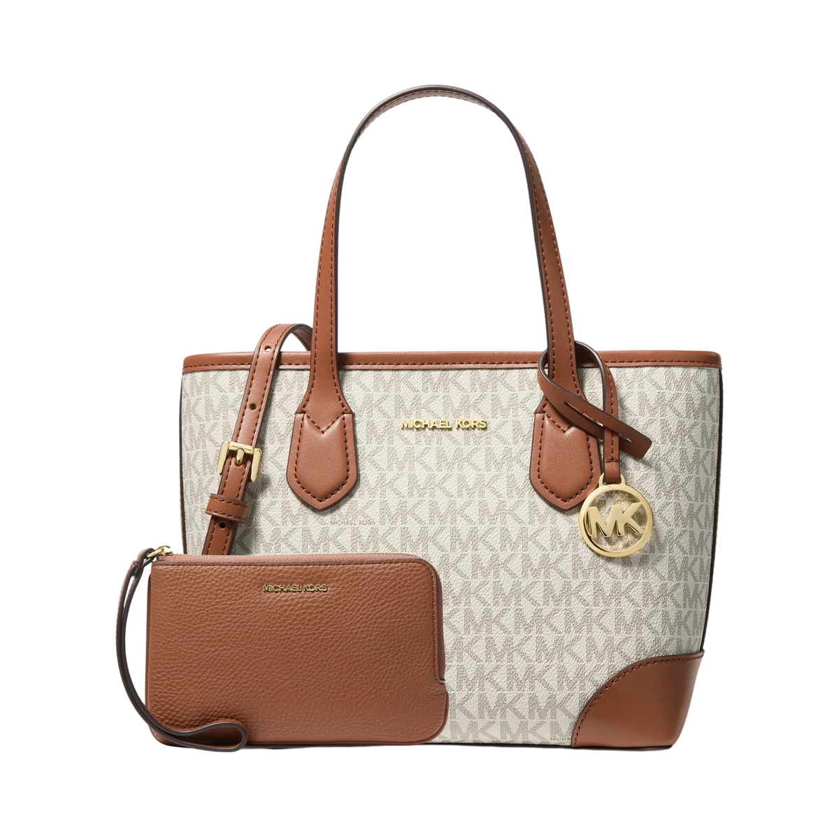 Set Michael Kors Eva Signature Logo and Jet Set Travel Wristlet - Bolsa y Monedero