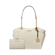 Set Michael Kors Jet Set Signature Canvas and Medium Logo Wallet – Bolsa y Cartera