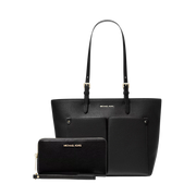 Set Michael Kors Jet Set Pocket and Pebbled Leather Smartphone Wristlet - Bolsa y Cartera