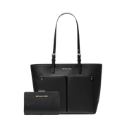 Set Michael Kors Jet Set Pocket and Medium Crossgrain Leather Wallet - Bolsa y Cartera