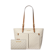 Set Michael Kors Jet Set Pocket and Medium Signature Logo Wallet - Bolsa y Cartera