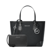 Set Michael Kors Eva Saffiano Leather and Jet Set Travel Small Wristlet - Bolsa y Monedero