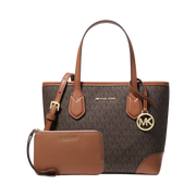 Set Michael Kors Eva Signature Logo and Jet Set Travel Wristlet - Bolsa y Monedero