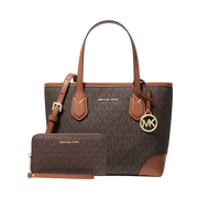 Set Michael Kors Eva and Signature Logo Smartphone Wallet - Bolsa y Cartera