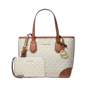 Set Michael Kors Eva and Jet Set Travel Signature Logo Wristlet - Bolsa y Monedero