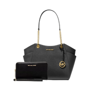 Set Michael Kors Jet Set Saffiano Leather and Pebbled – Bolsa y Cartera