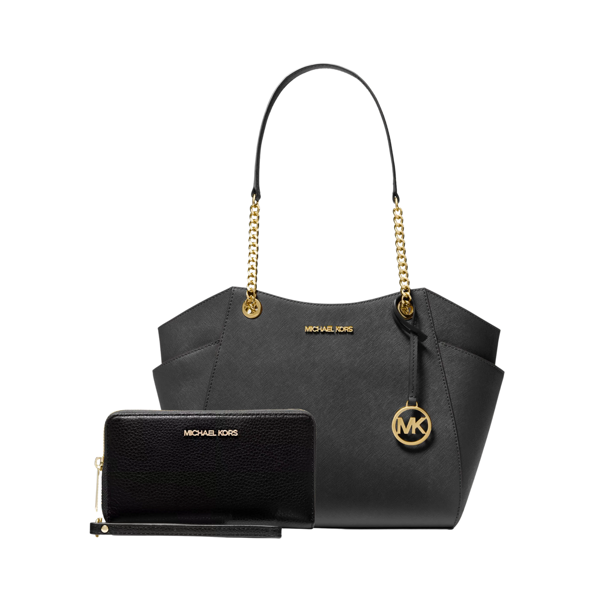 Set Michael Kors Jet Set Saffiano Leather and Pebbled – Bolsa y Cartera