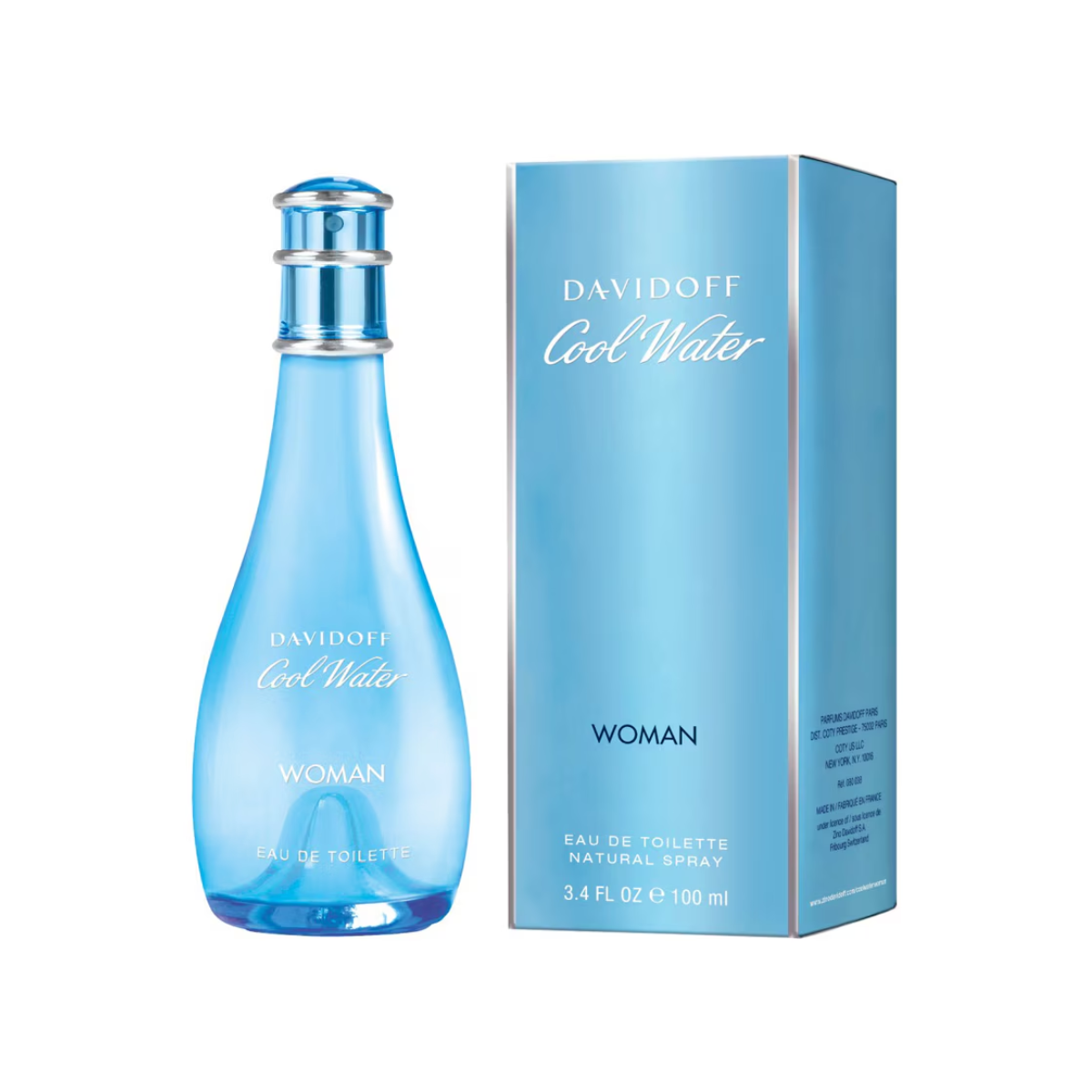 Perfume, Davidoff Cool Water, Eau de Toilette, 100 ml para Mujer