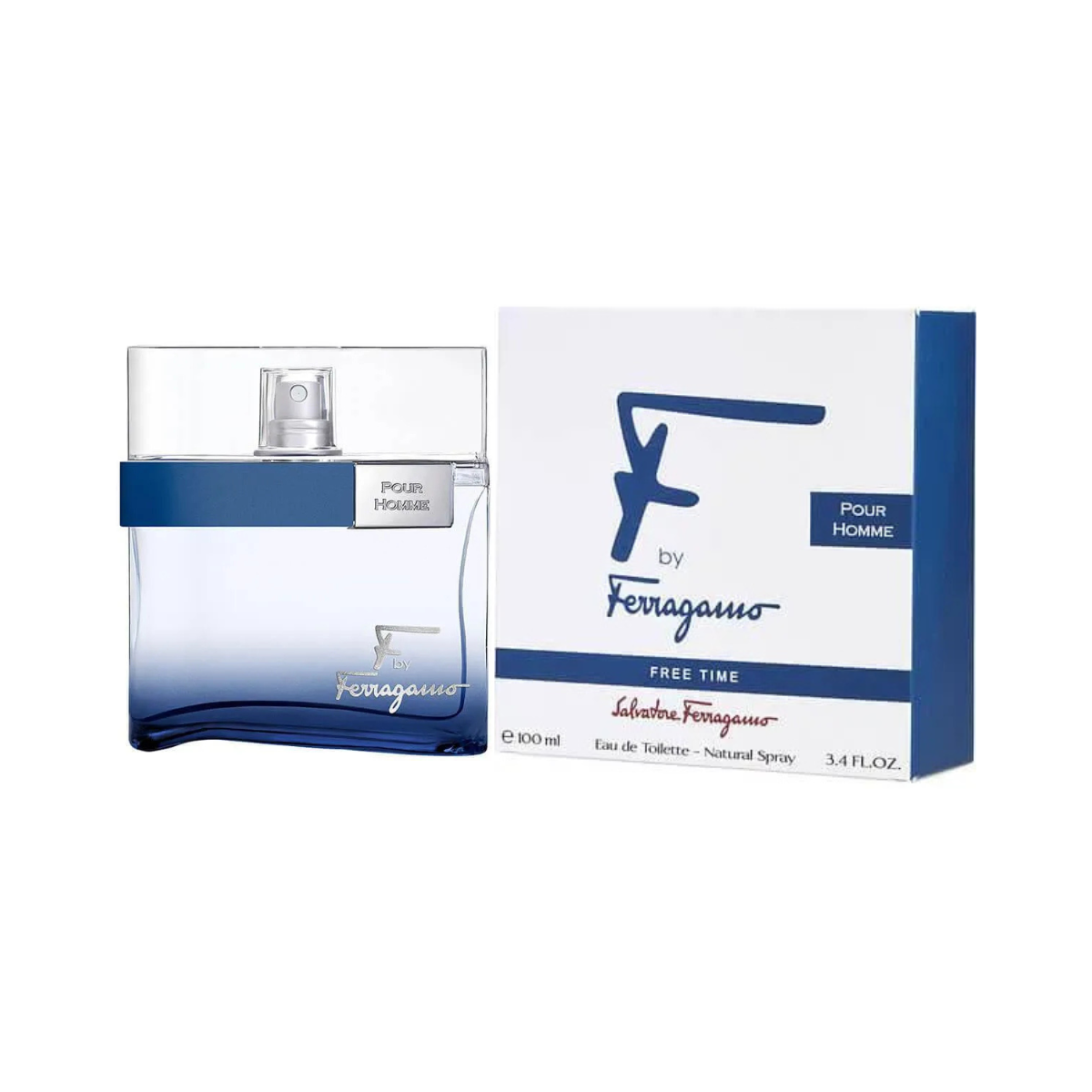 Perfume, F by Ferragamo Free Time, Eau de Toilette, 100 ml para Hombre