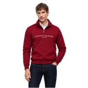 Suéter Tommy Hilfiger Embroidered Tommy Logo Quarter-Zip Sweater