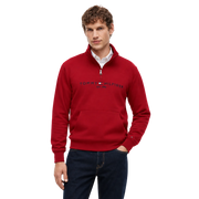 Suéter Tommy Hilfiger Embroidered Tommy Logo Quarter-Zip Sweater