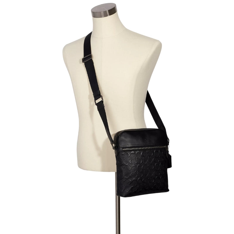Bandolera Coach Houston Flight Bag In Signature Leather