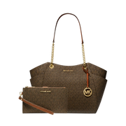 Set Michael Kors Jet Set Signature Canvas – Bolsa y Cartera