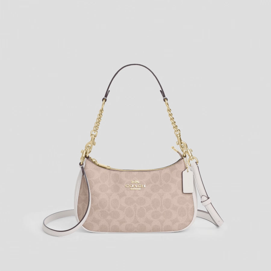 Cargar vídeo: Bolsa Coach Teri Shoulder Bag In Signature Canvas